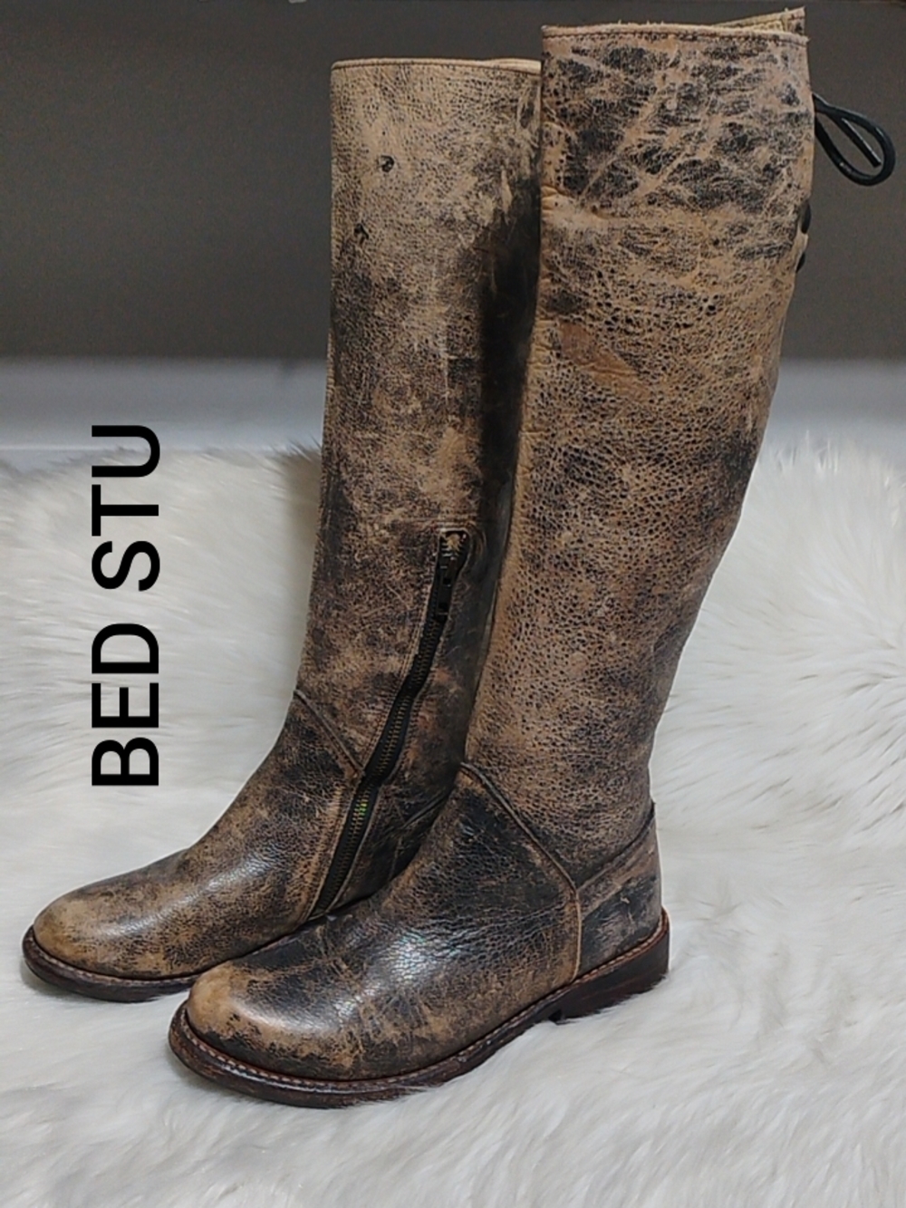 (C-19) SALE! BED|STU Manchester High Quality Factory Distressed Leather Boots